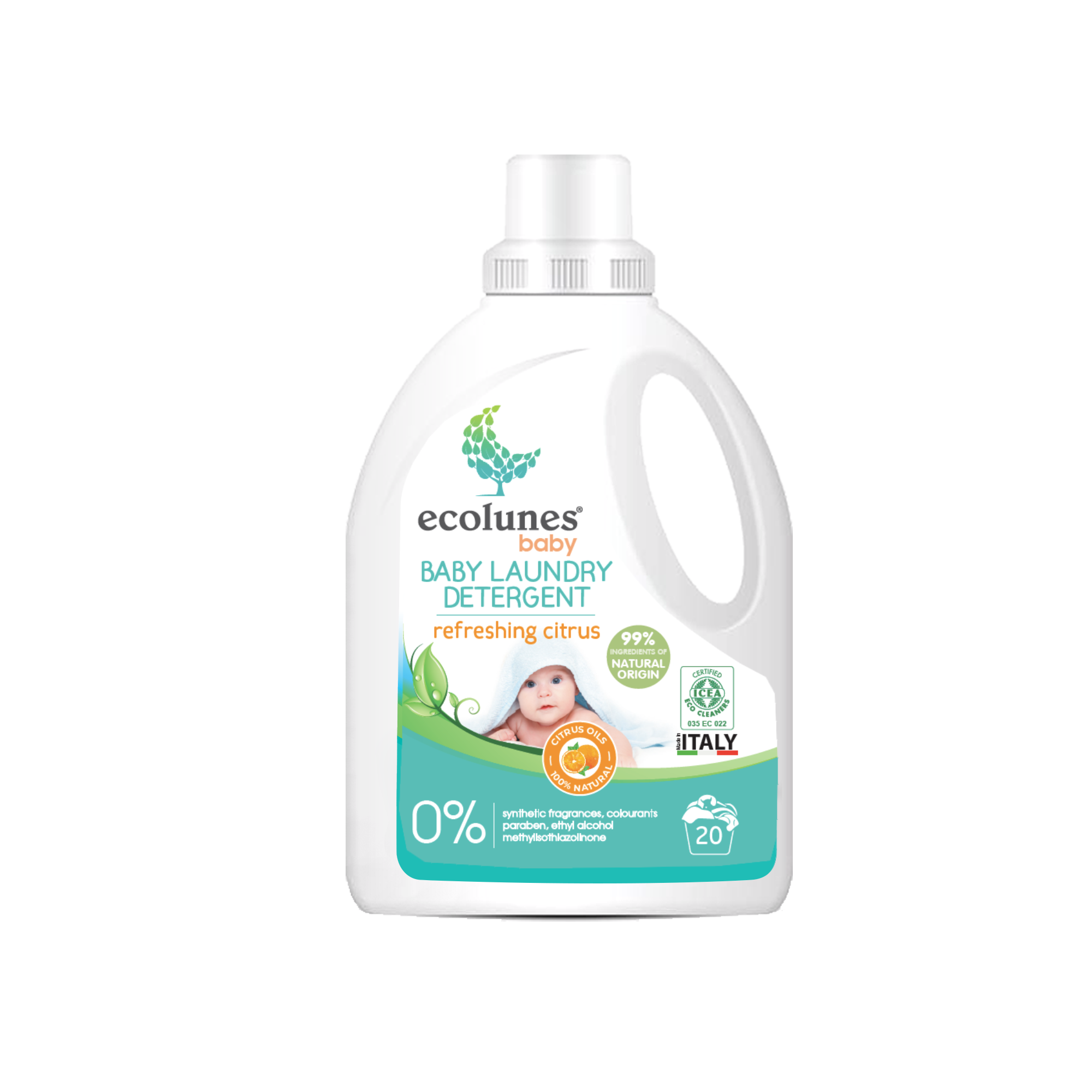 Засіб органічний для прання дитячих білизни ECOLUNES із запахом цитрусових 1 л