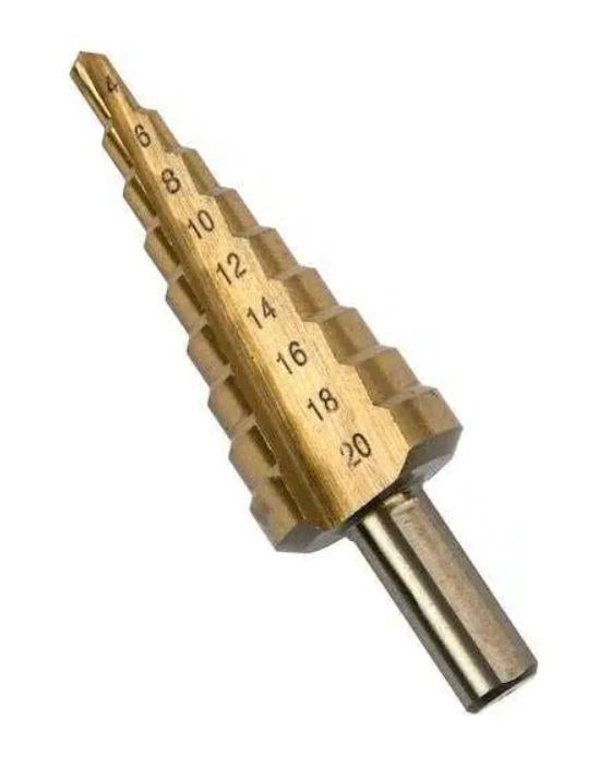 Сверло ступенчатое LT Р9 сталь круглый хвостовик/высота ступени 4 мм/4-20 мм (22869803)