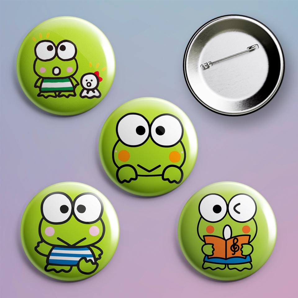 Значки на рюкзак с принтом Keroppi 4 шт.
