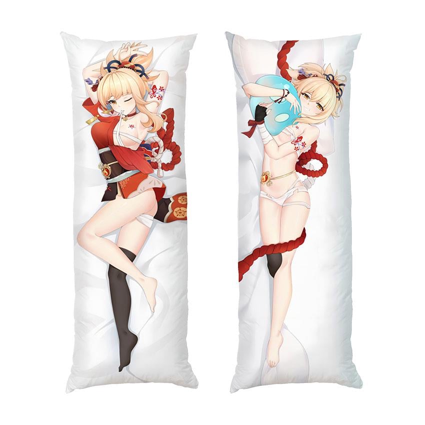 Подушка дакимакура Yoimiya Dakimakura Genshin Impact габардин 140х45 см (112433-2)