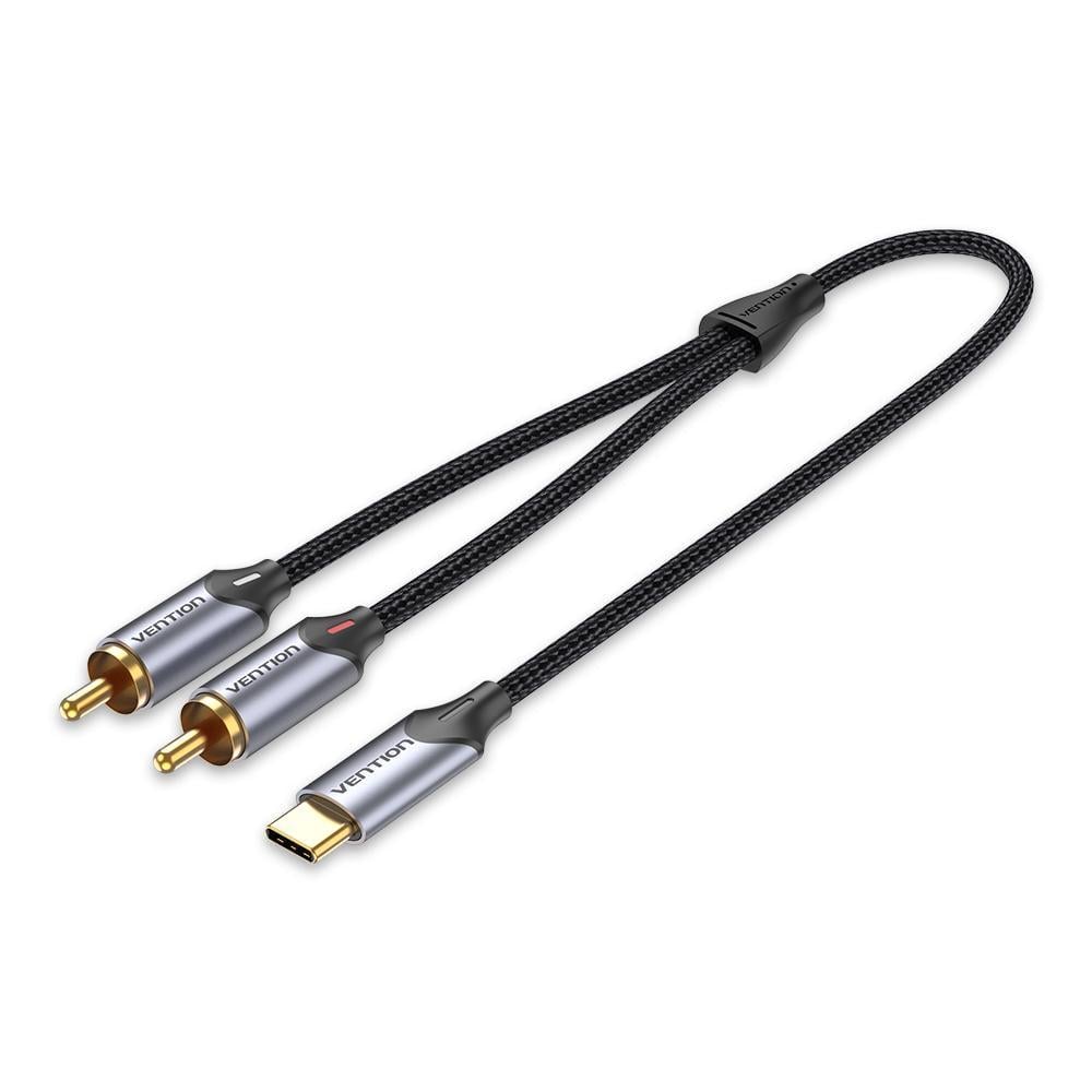 Аудиокабель USB-C на 2xRCA Vention 2 м Серый (BGUHH)