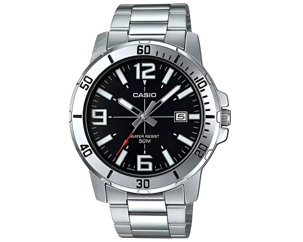 Наручные часы мужские Casio MTP-VD01D-1BVUDF d 45 мм Серебряный (2457489959)