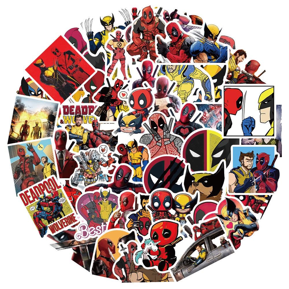 Стикеры Deadpool & Wolverine Росомаха 50 шт.
