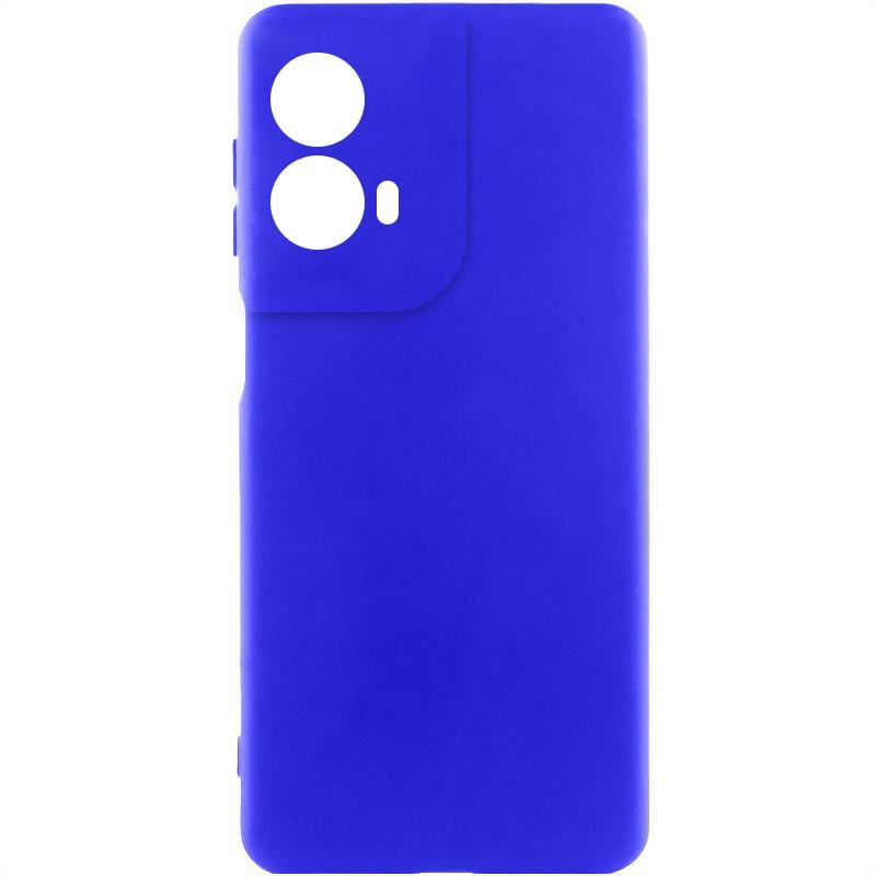 Противоударный чехол Silicone Cover Lakshmi Full Camera (AA) для Motorola Moto G85 Синий/Iris