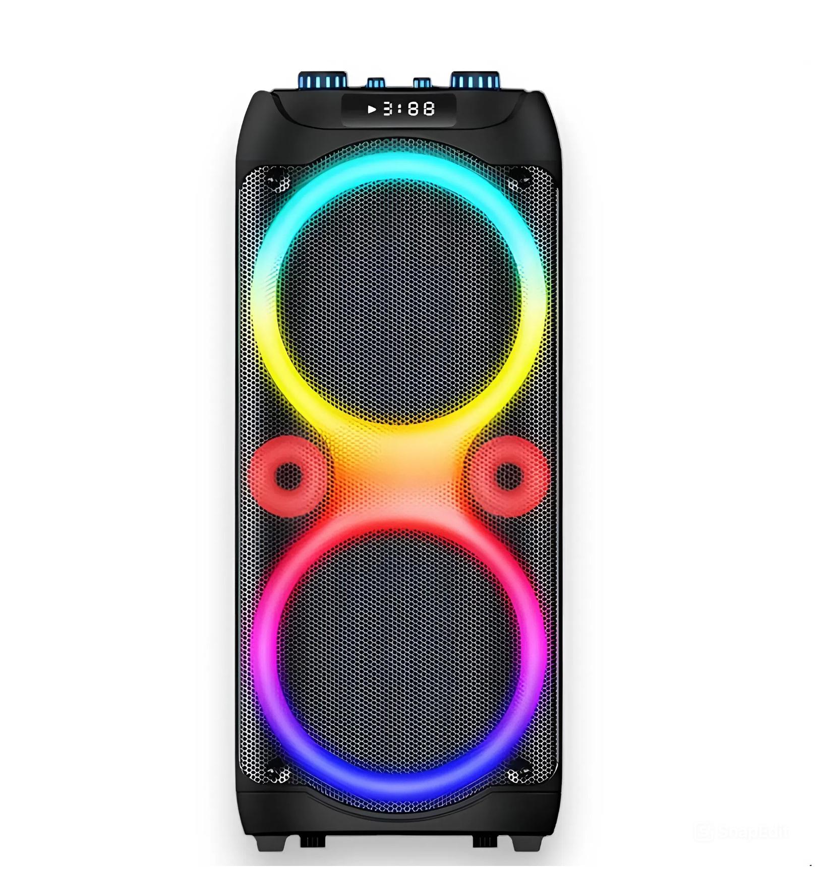 Портативна колонка SPS ZQS10213 з мікрофонами та LED-підсвічуванням 60 Вт 6000 mAh Black (10380)