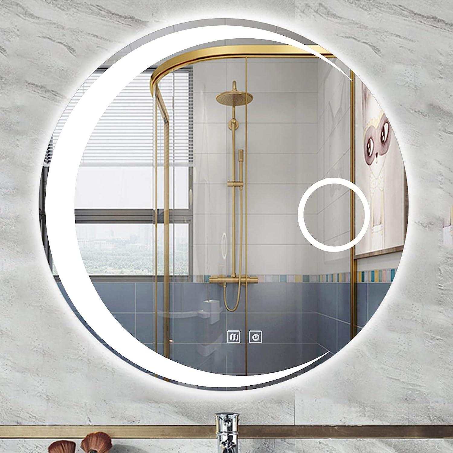 Зеркало Dim Dzerkal LURA с LED-подсветкой/сенсорным управлением/подогревом/линзой 50х50 см (13487)