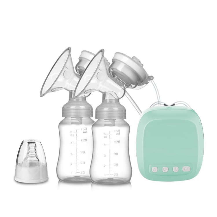 Молокоотсос Baby Milk электрический двухфазный с силиконовой соской Голубой