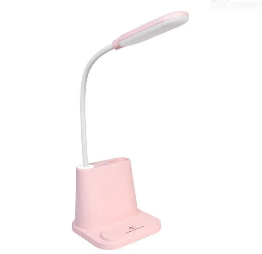 Лампа світлодіодна Multifunctional desk lamp usb з тримачем для телефону 1200 mah Рожевий - фото 1