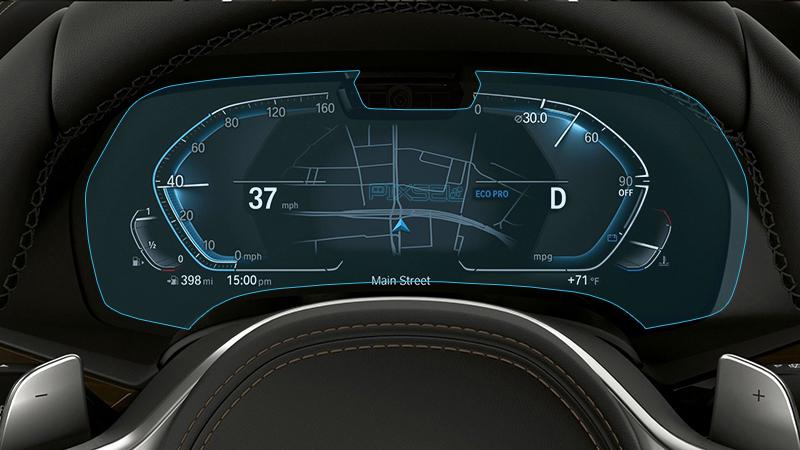 Защитное стекло Pixsel гибридное матовое для панели приборов с камерой BMW X7 14,2" 2019-2022 G07