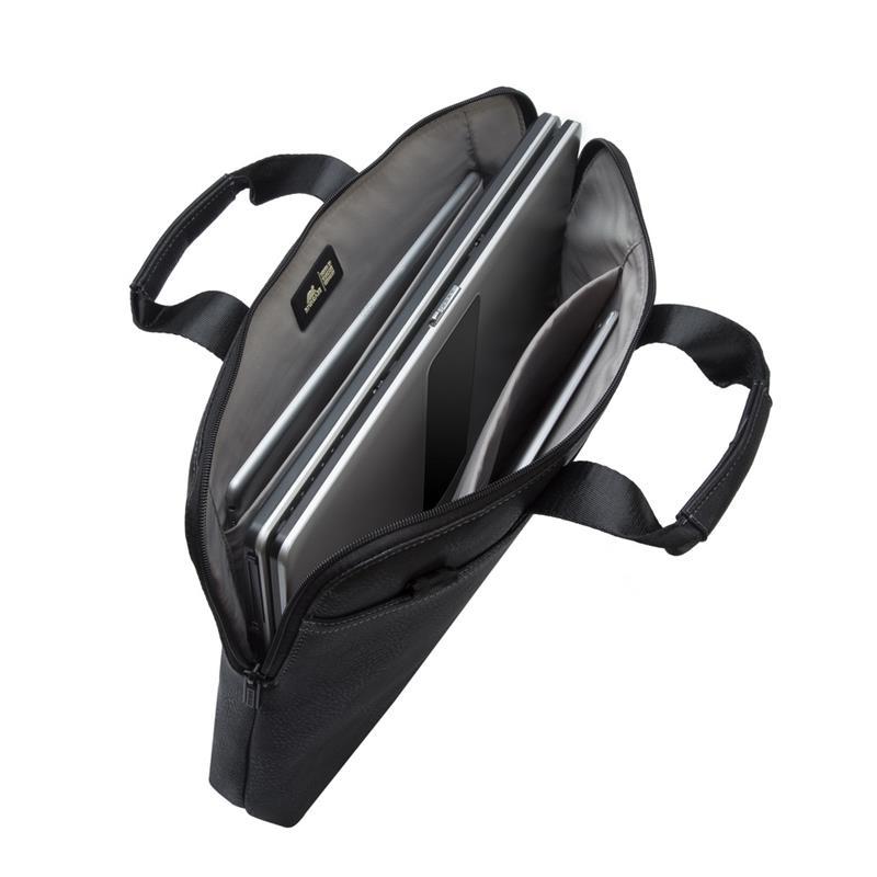 Сумка для ноутбука RivaCase 8930 PU Polyester Zipper 15,6" Black (26449511) - фото 2