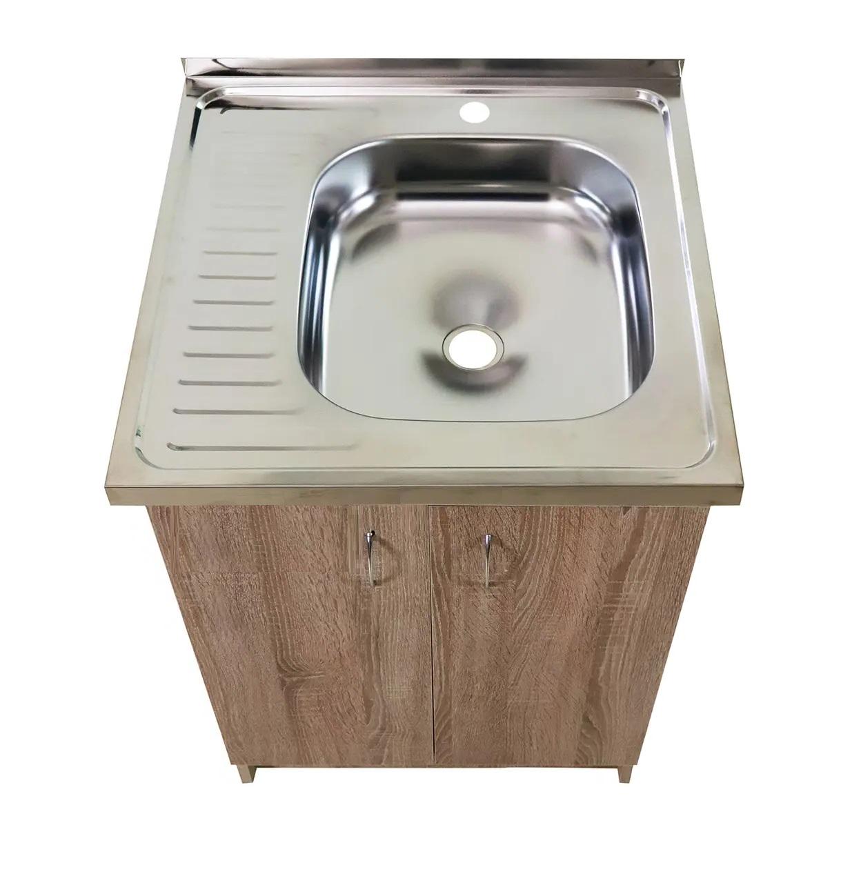 Тумба кухонная с накладной мойкой ДСП 50х60х83 см ( 52867-0111) - фото 4