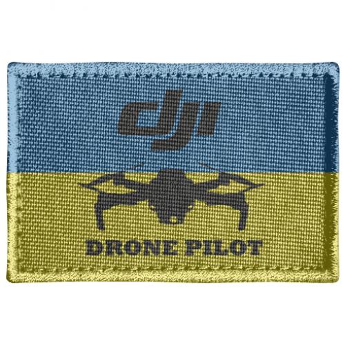 Шеврон прямоугольный Dji Drone Pilote Синий с желтым (18185762-59-182533)