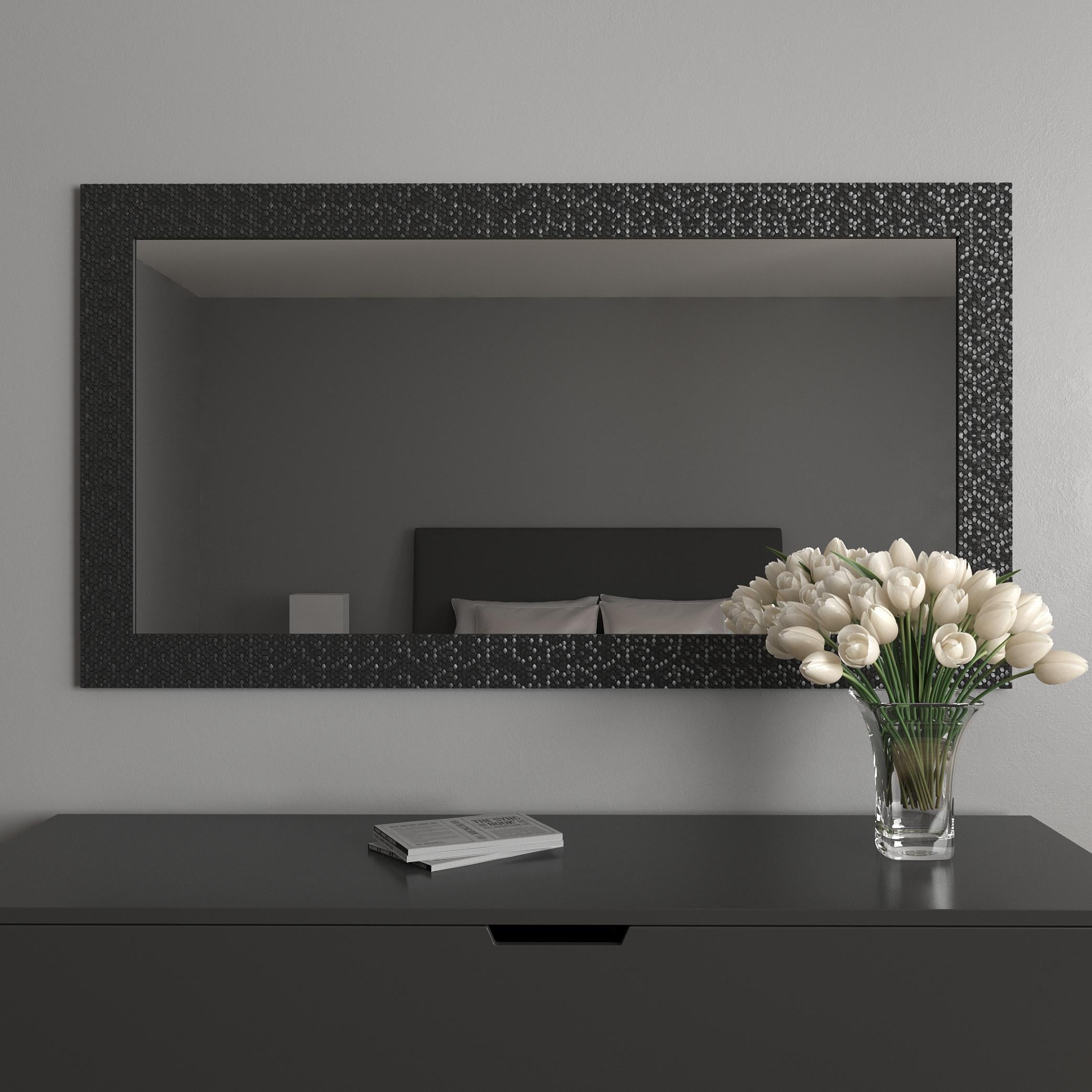 Зеркало настенное Black Mirror в багетной раме 156х56 см Черный (8518А-101)