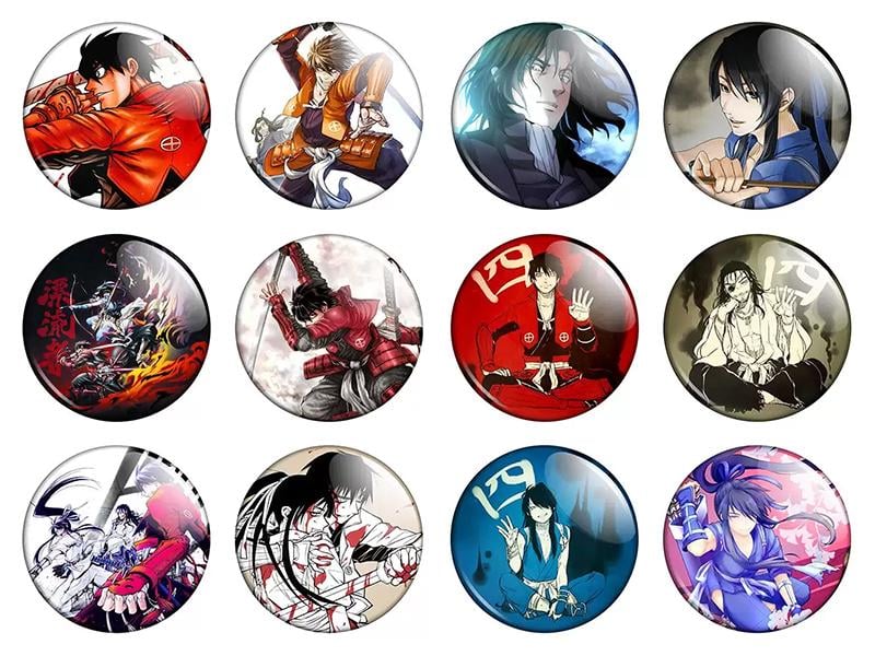 Набор значков Аниме Drifters 12 шт. (NZN00373)
