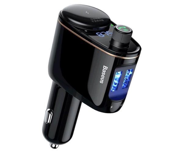 Модулятор FM автомобильный зарядный BASEUS Lokomotive S-06 CCALL-RH01 Black