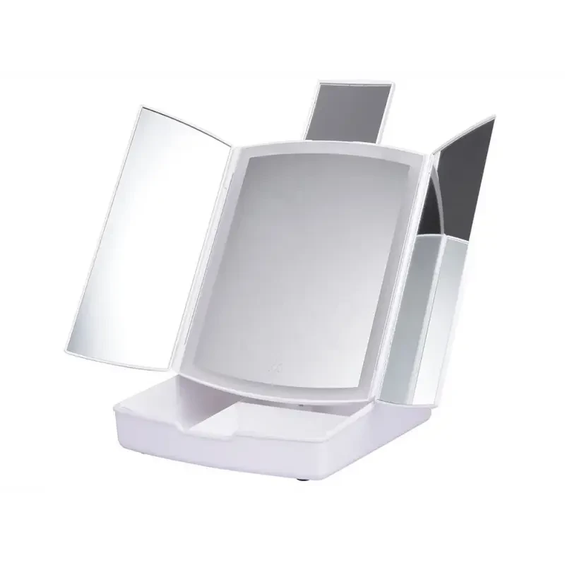 Косметическое зеркало Led тройное Mirror my fold away с органайзером и подсветкой (9510)