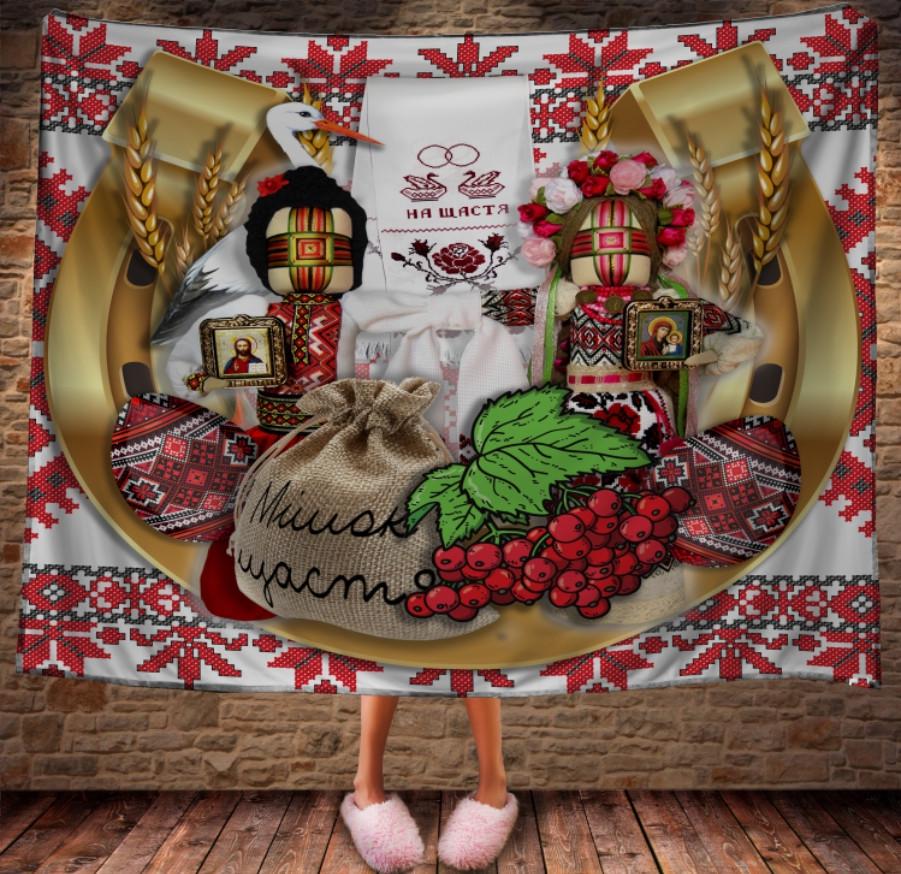 Плед с 3D принтом Оберег на счастье молодым 150x200 см (epi_0288) Плед с 3D принтом Оберег на счастье молодым 150x200 см (epi_0288)