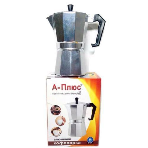 Гейзерная кофеварка 6 чашек A-plus CM-2082 300 мл (004872) - фото 3 Гейзерная кофеварка 6 чашек A-plus CM-2082 300 мл (004872) - фото 3
