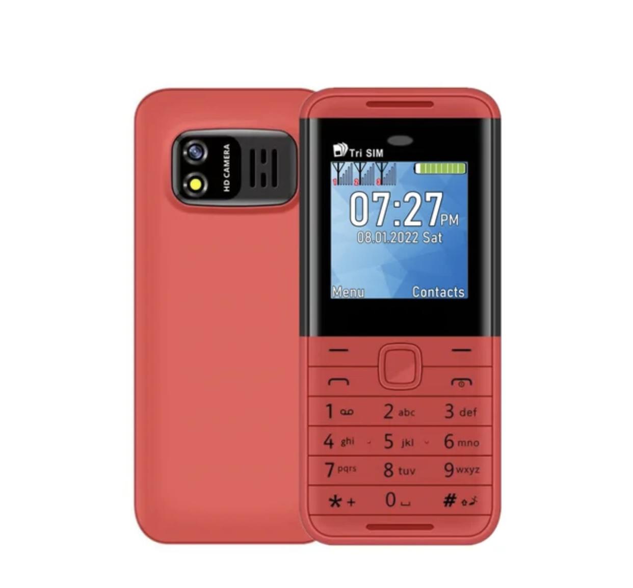 Телефон мобільний міні AIEK BM5310 3SIM Червоний