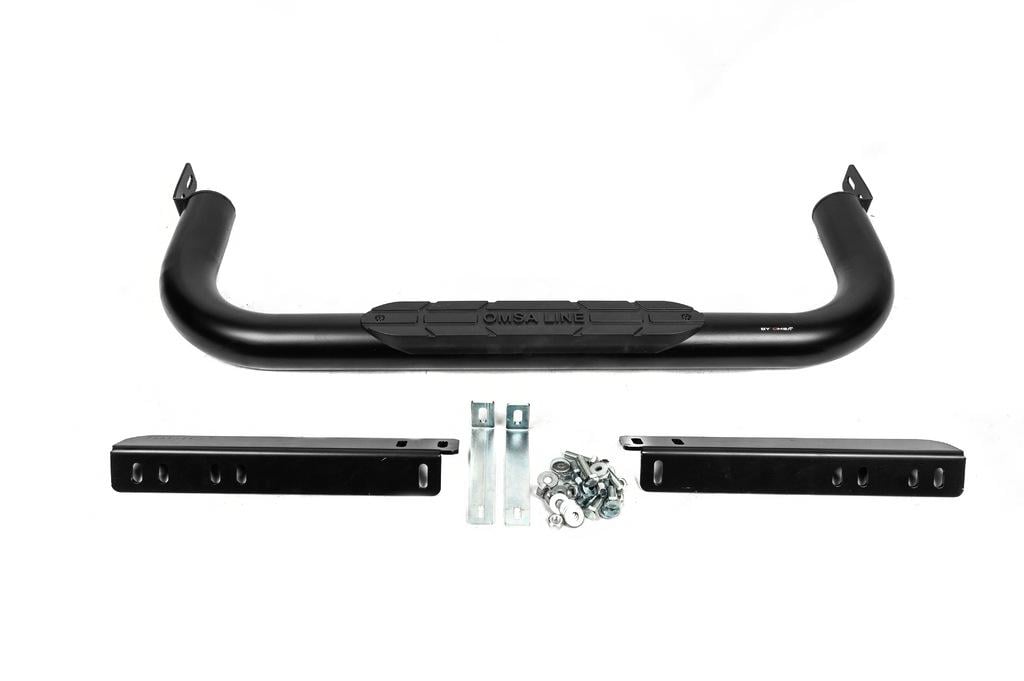 Задняя защита Omsa CAN для Volkswagen Amarok 2010-2022 гг. нержавеющая сталь Черный