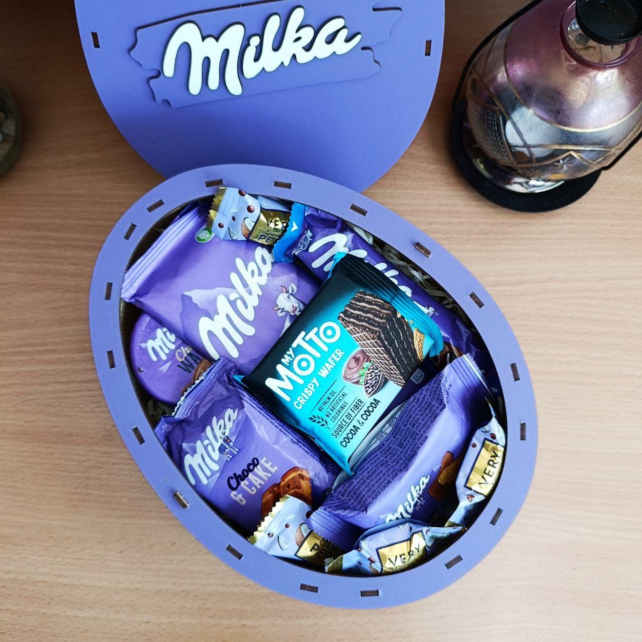 Подарочный бокс милка со сладостями для ребенка/девушки на день рождения/новый год/8 марта (ar270)