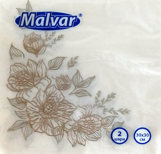 Салфетки Malvar Розы 2 шара 30х30 см 20 шт. (13985)