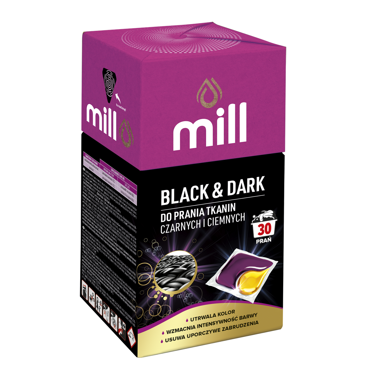 Капсули для прання MILL PROFESSIONAL 2в1 BLACK коробка 30 шт.