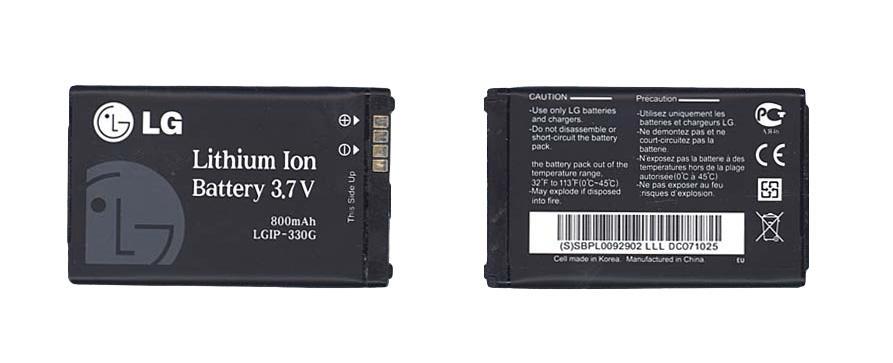 Аккумулятор для смартфона LG LGIP-330G KF300 3,7V 800 mAh 2,9 Wh Black