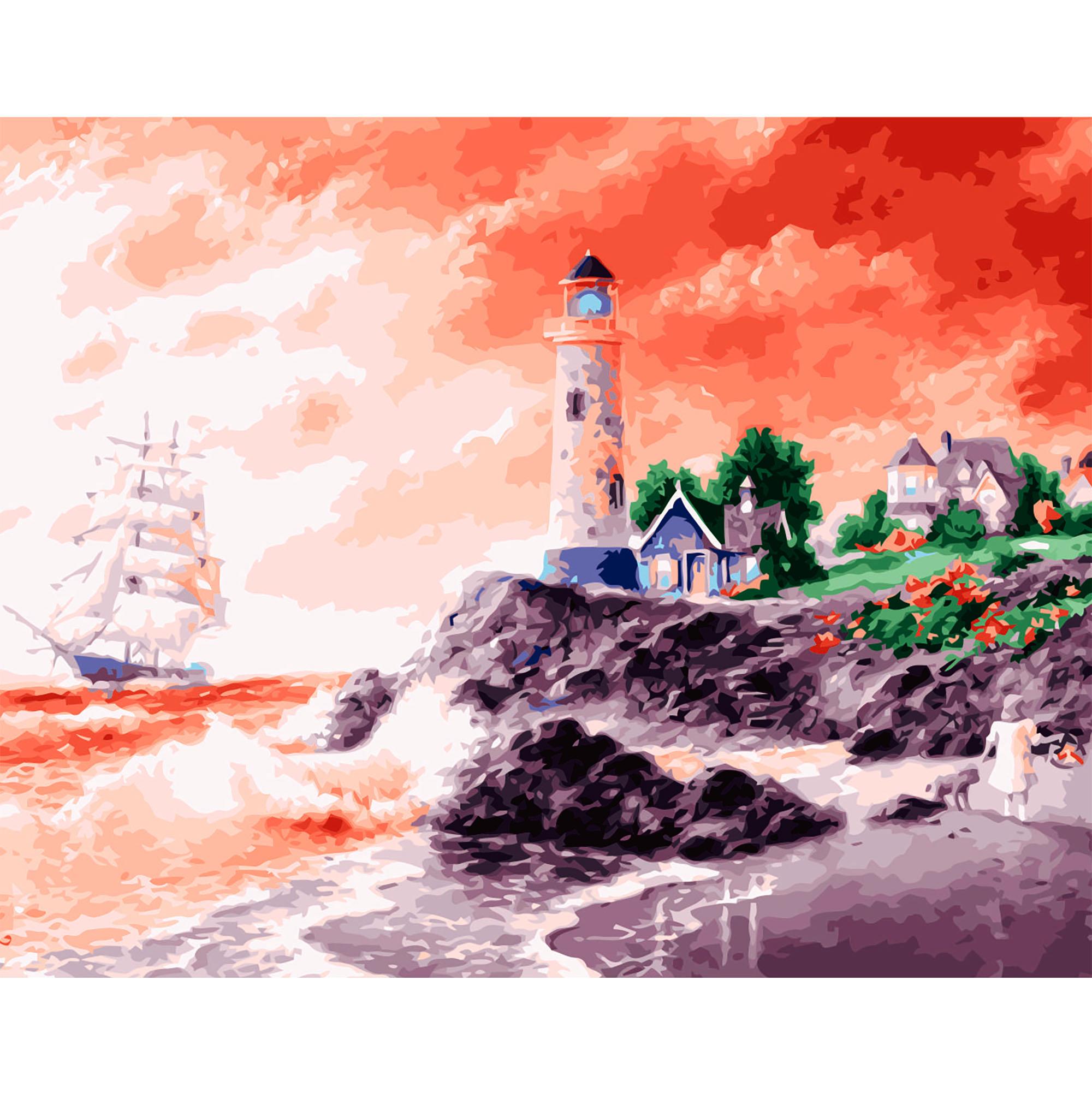 Картина по номерам Strateg Морской пейзаж 40x50 см (VA-2636)