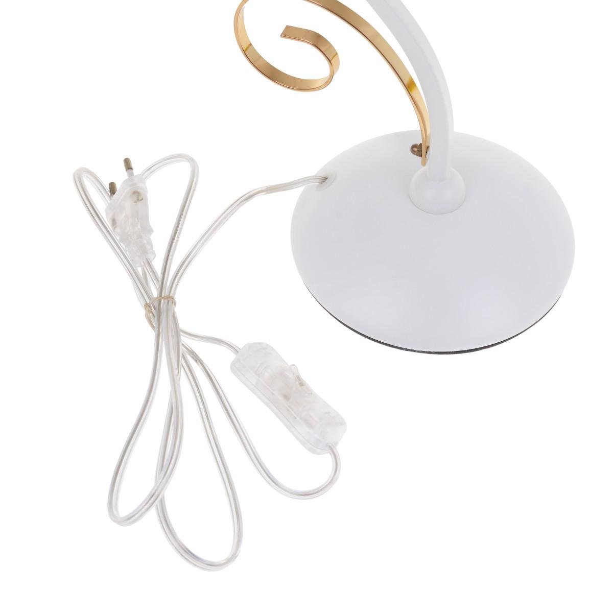 Настольная лампа классическая LK-663T/1 E27 WH+FG (25-268) - фото 2