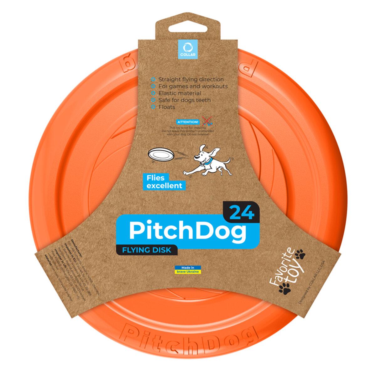 Игровая тарелка для апортировки PitchDog D 24 см Оранжевый (25881151)