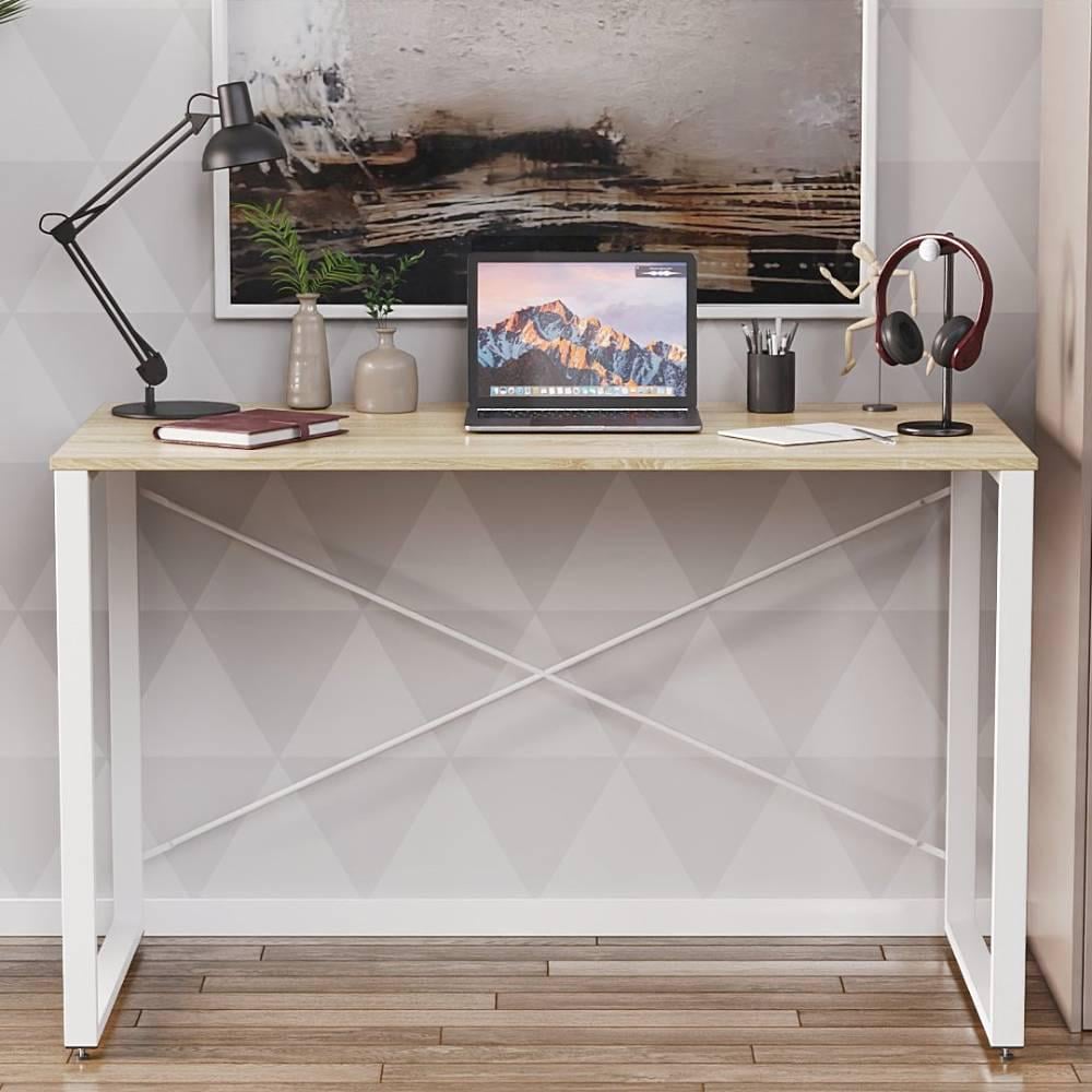 Письменный стол Ferrum-decor Конект ДСП 16 мм 75x120x60 Белый/Дуб Сонома (FRD-104210)
