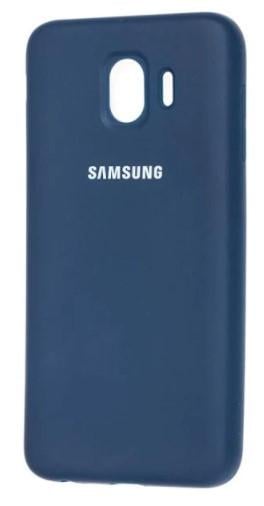 Силіконовий чохол Silicone Case Samsung J4 2018/J400 темно-синій - фото 1