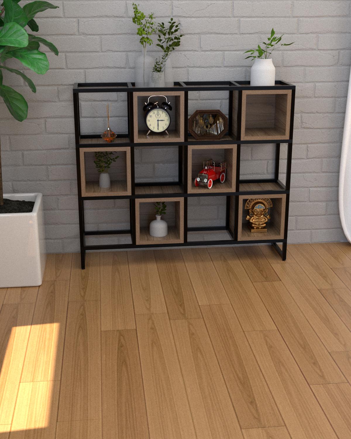 Стеллаж напольный EcoLoft Куберо DSP-1320-4 в стиле лофт (31216509)