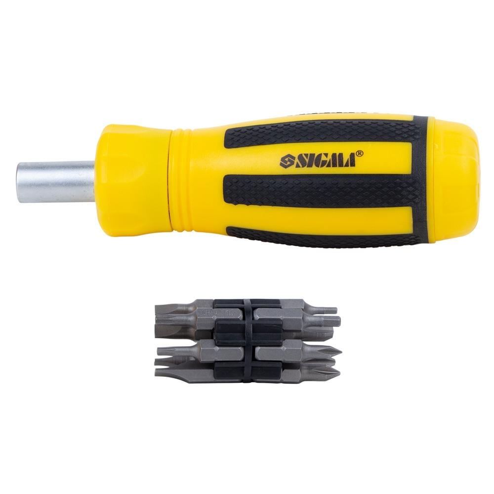 Викрутка з реверсом Sigma + біт 12 шт. CrV (4001831)