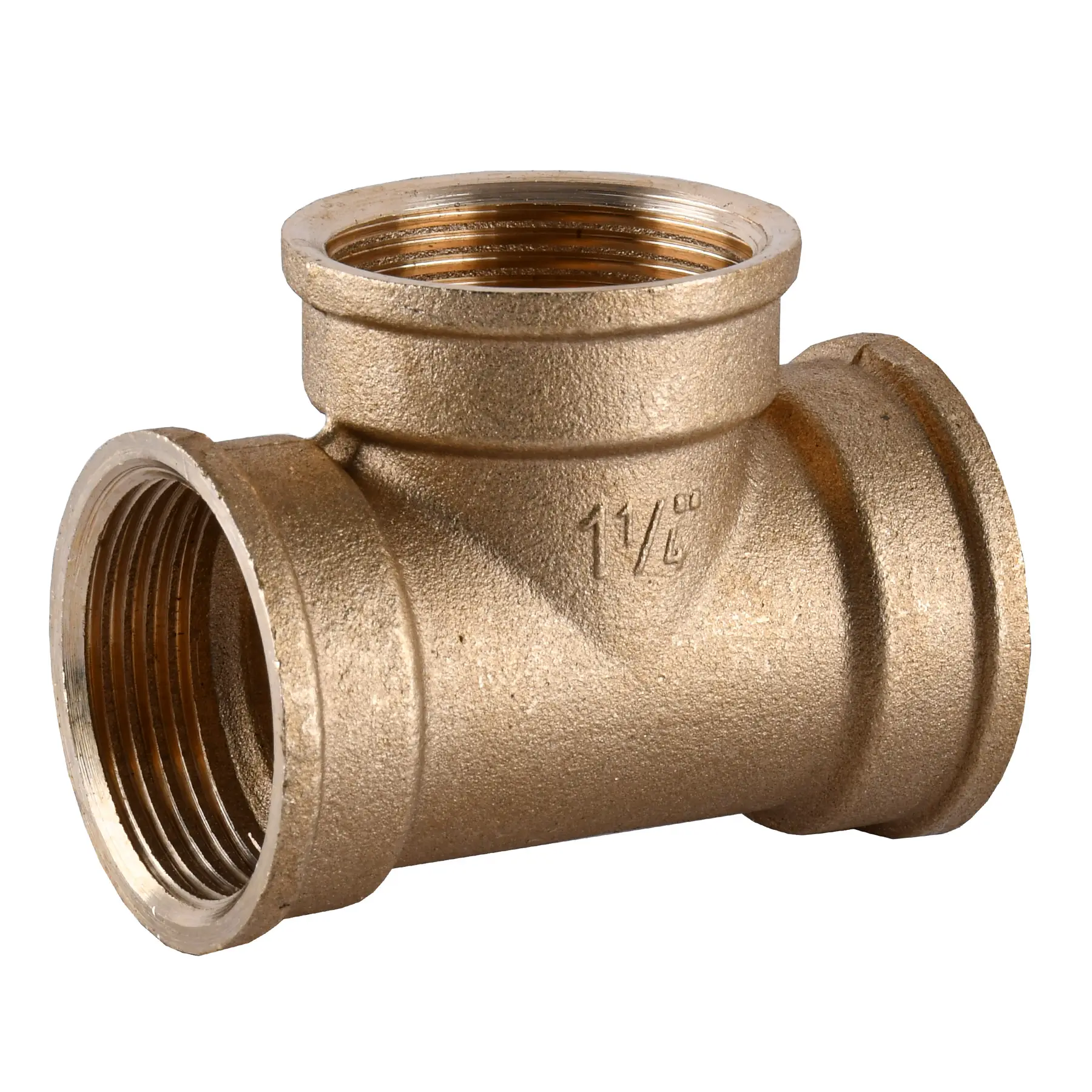 Тройник латунный 1 1/4″х 1 1/4″х 1 1/4″ ВОВ литейный (A0208-1А)