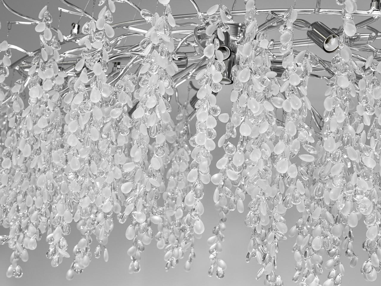 Хрустальная люстра 603-L1200CH-LS Глициния в гостиную вытянутой формы Хром (2178305614) - фото 4 Хрустальная люстра 603-L1200CH-LS Глициния в гостиную вытянутой формы Хром (2178305614) - фото 4