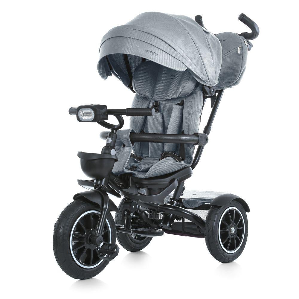 Велосипед триколісний EL CAMINO ME 1193 MODENA з батьківською ручкою і поворотним сидінням Gray