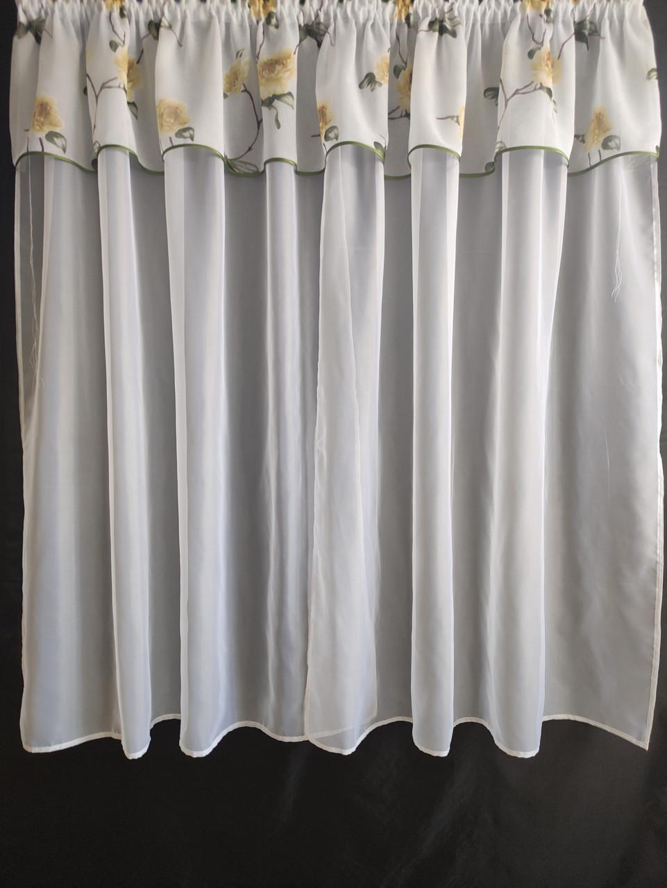 Занавеска с ламбрекеном и подхватывателями 3х1,65 м Белый - фото 4 Занавеска с ламбрекеном и подхватывателями 3х1,65 м Белый - фото 4