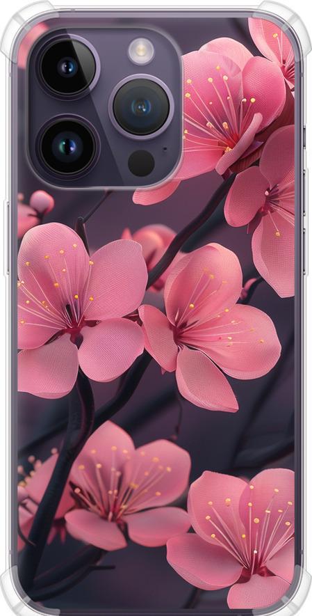 Чехол на iPhone 14 Pro Пурпурная сакура (6075sp-2646-42517) Чехол на iPhone 14 Pro Пурпурная сакура (6075sp-2646-42517)