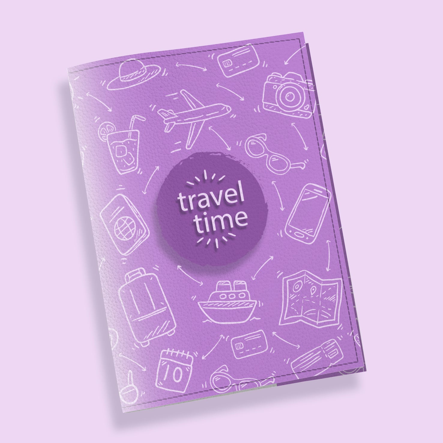 Обложка на паспорт The cover "Travel time" 9,6x13,3 см (908001)