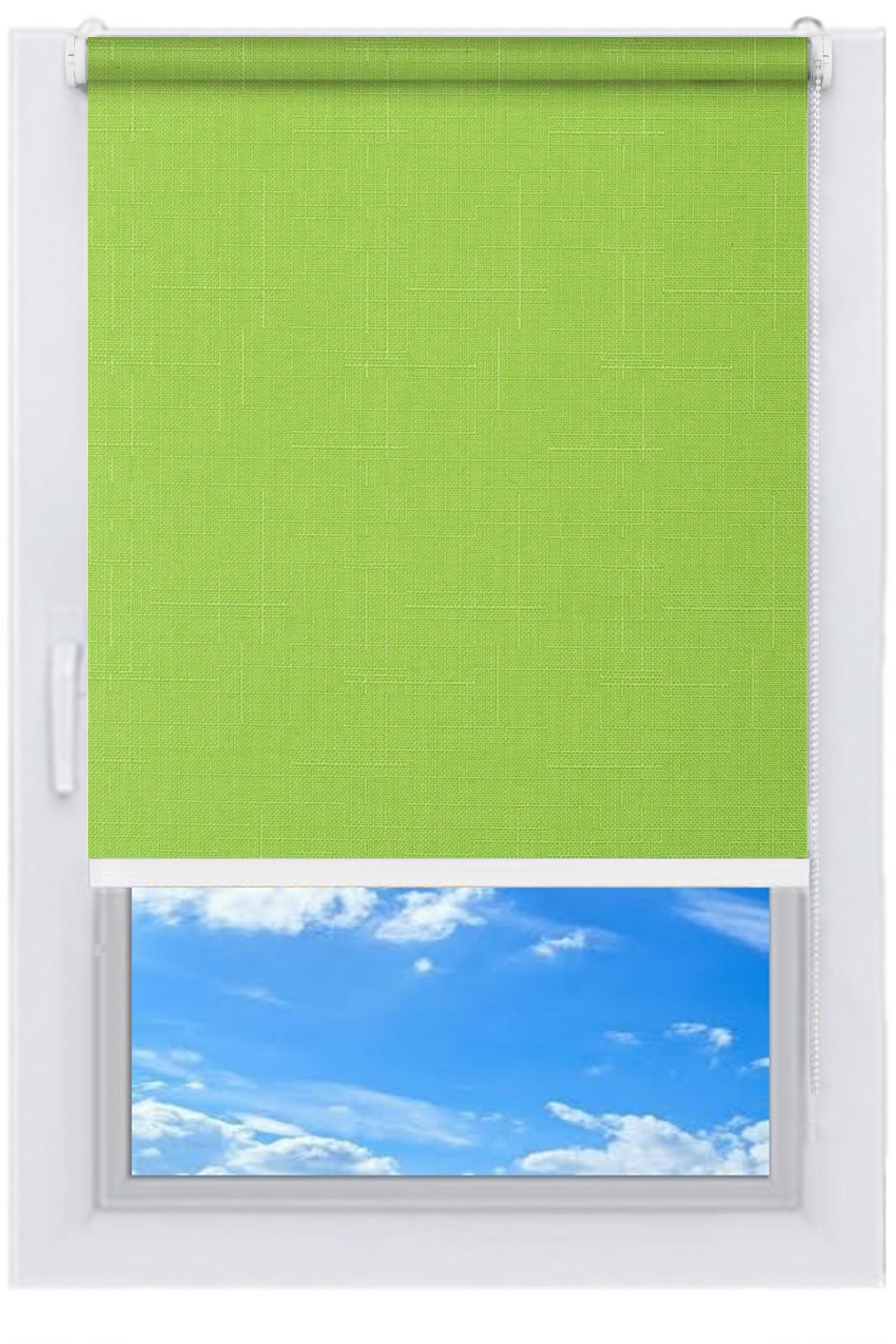 Ролета тканевая NewTex Лён 55х165 см Зеленый (873)