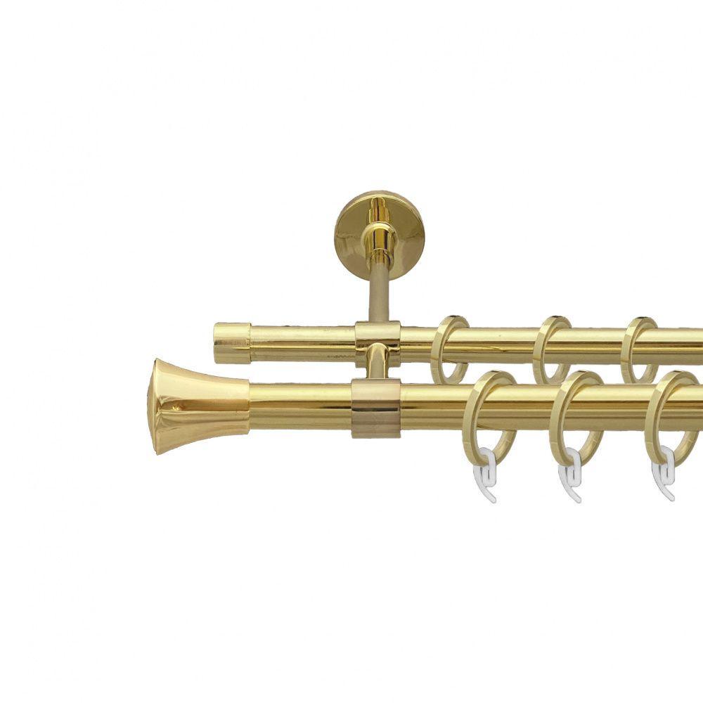 Карниз Orvit Принц двухрядный гладкий 160 см Золотой (00-00009374)