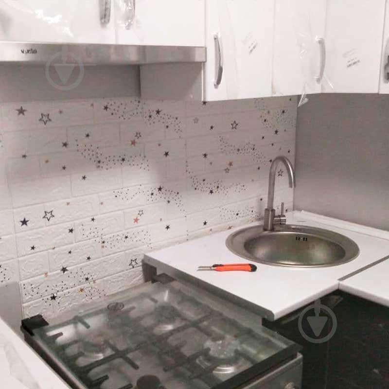 3D-панель декоративна самоклеюча під цеглу з зірками 700x770x3 мм (BPN3-016) - фото 2 3D-панель декоративна самоклеюча під цеглу з зірками 700x770x3 мм (BPN3-016) - фото 2