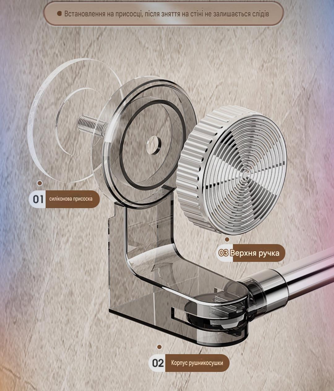 Тримач для рушників настінний на вакуумних присосках 50-100 см (2796713539) - фото 7 Тримач для рушників настінний на вакуумних присосках 50-100 см (2796713539) - фото 7