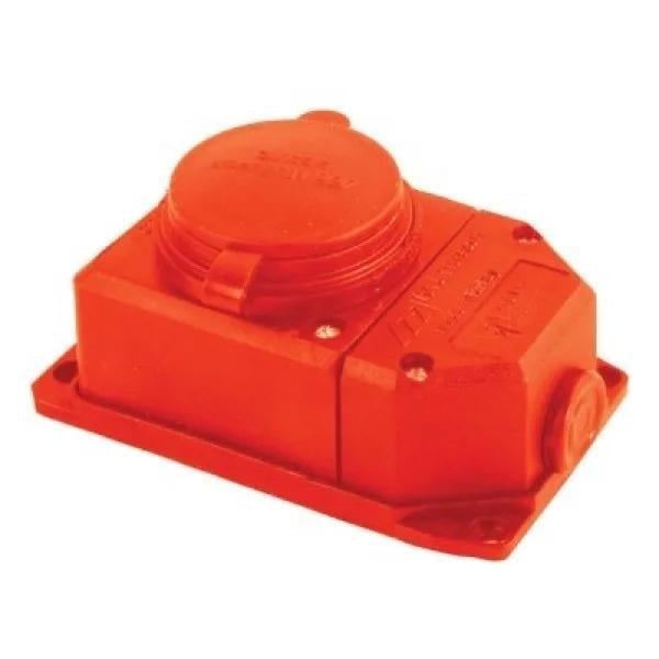 Розетка настінна Mutlusan з заземленням каучук IP44 16А Помаранчевий (28688738)