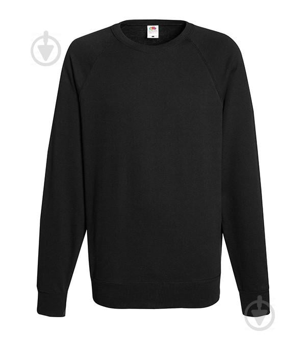 Світшот Fruit of the Loom Lightweight raglan sweat XL Чорний (062138036XL)