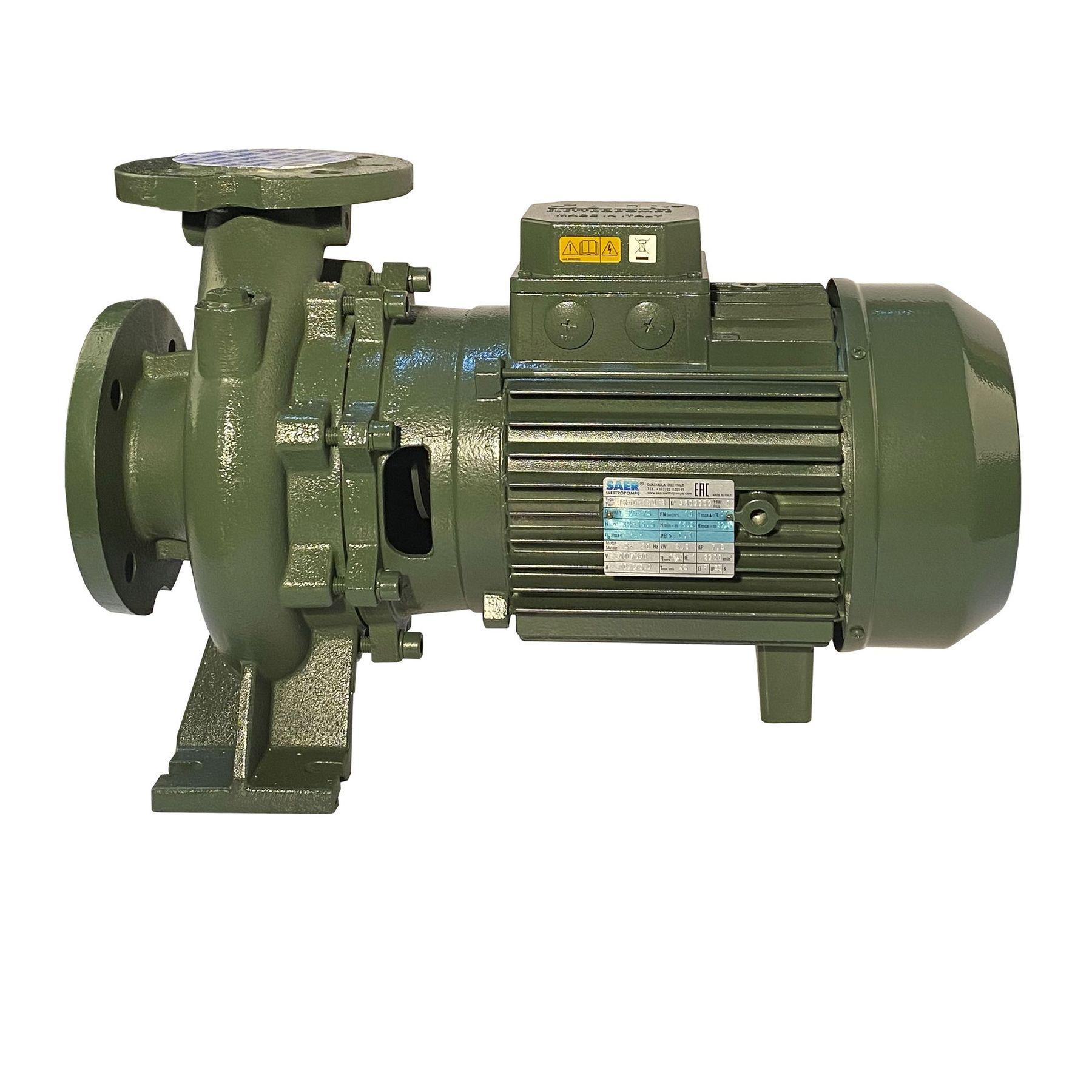 Насос моноблочный SAER Elettropompe IR 50-160B 5,5 кВт 75 м3/ч 32,5 м