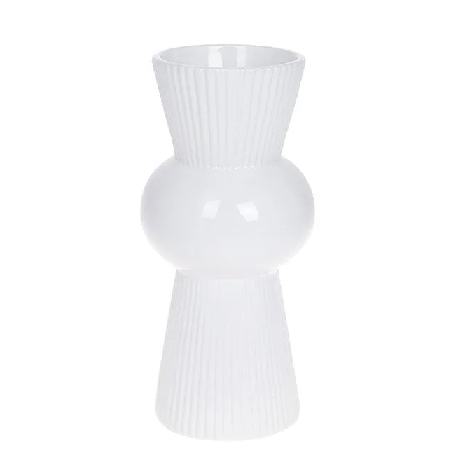 Ваза керамическая Flora 26 см Белый (32344)