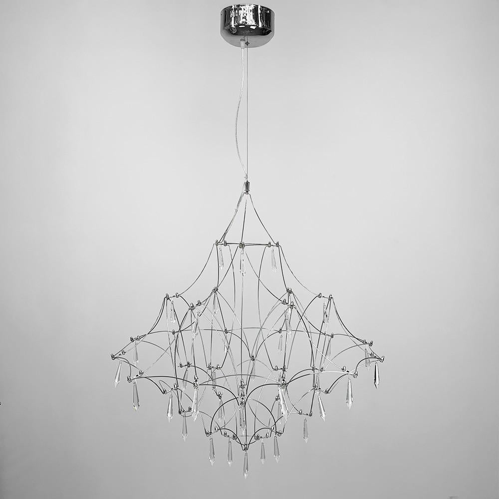 Люстра дизайнерська невагома d 80 см Срібний (MJ158-800 CH)